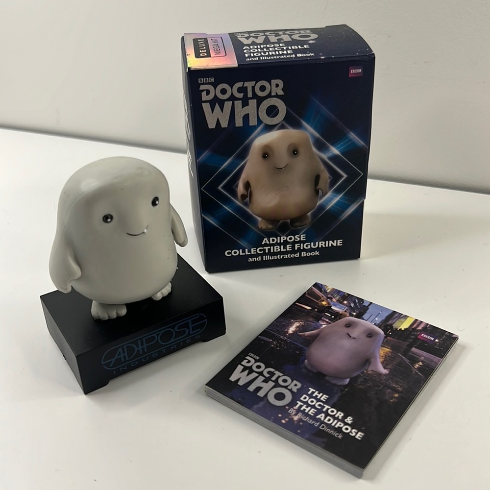 Doctor Who Adipose Figurine with Illustration Book